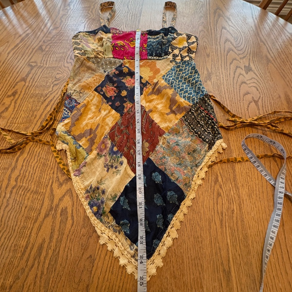 Made From Earth Gypsy Boho Patchwork Halter Top H… - image 7